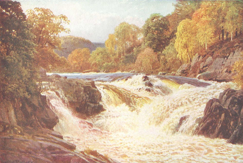 SCOTLAND. The Falls of Tummel, Perthshire 1922 old antique print picture